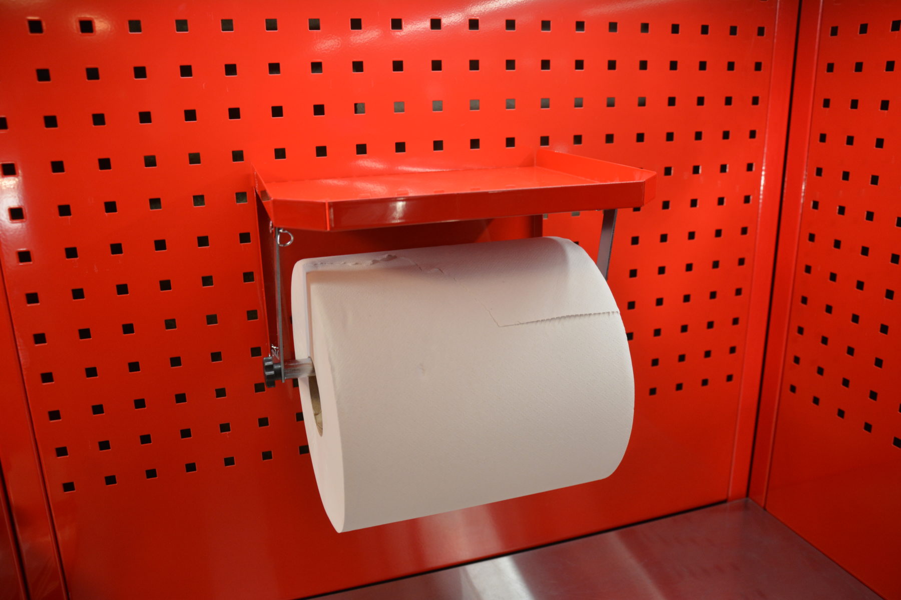 Tørkerull holder med hylle